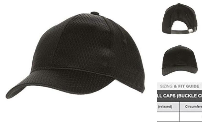 Unisex Cool Vent Baseball Cap Black