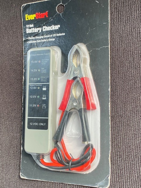 EverStart 12Volt BATTERY CHECKER with INDICATOR LIGHTS NEW ***Fast Shipping***