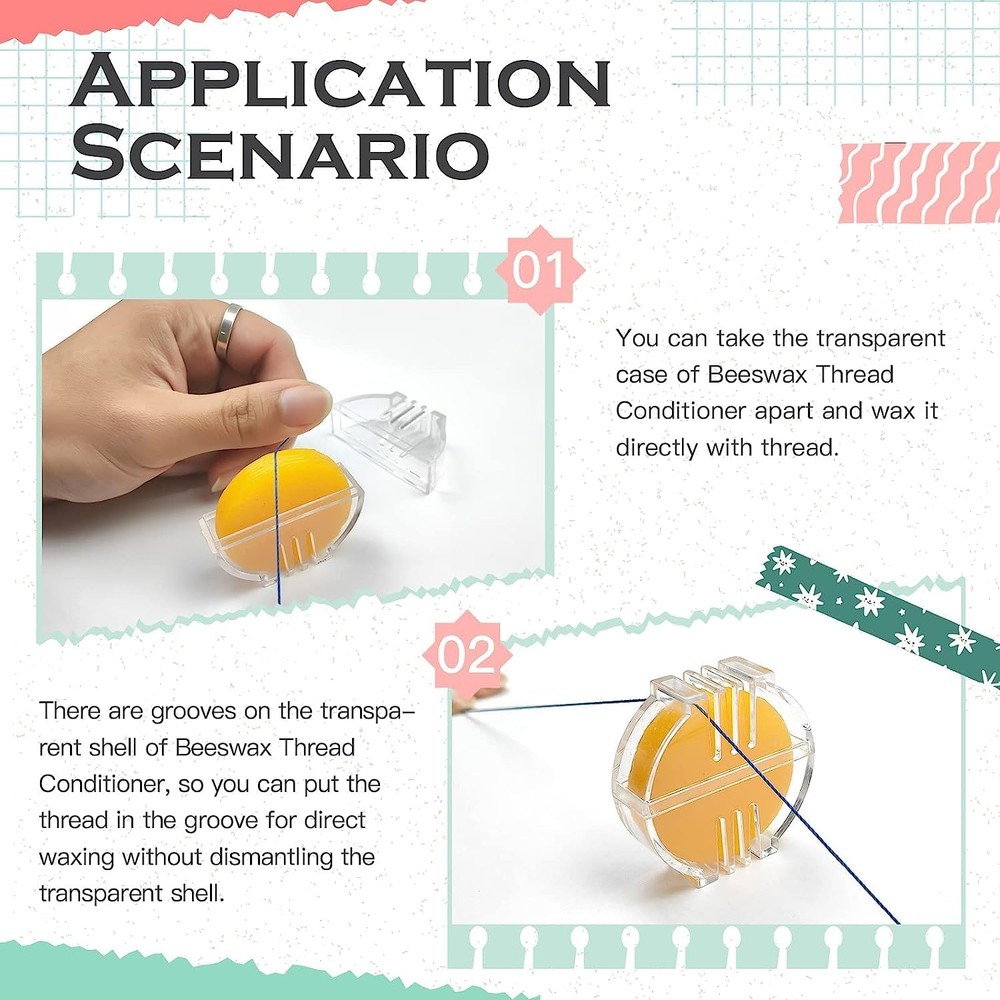 3PCS Thread Wax Thread Conditioner Beeswax for Sewing Thread Beeswax Thread C...