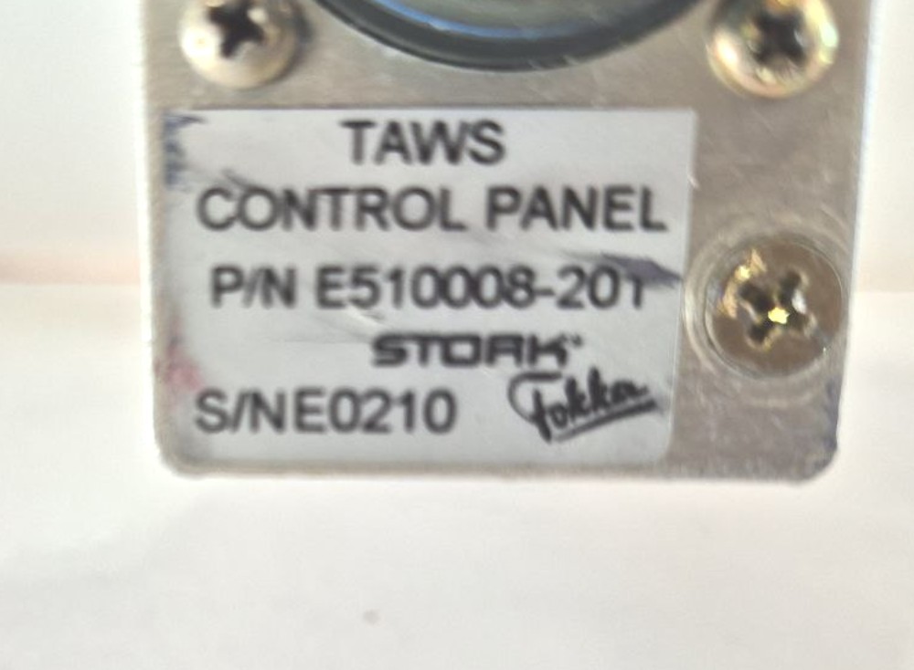 Fokker Aircraft TAWS Control Panel E510008-201