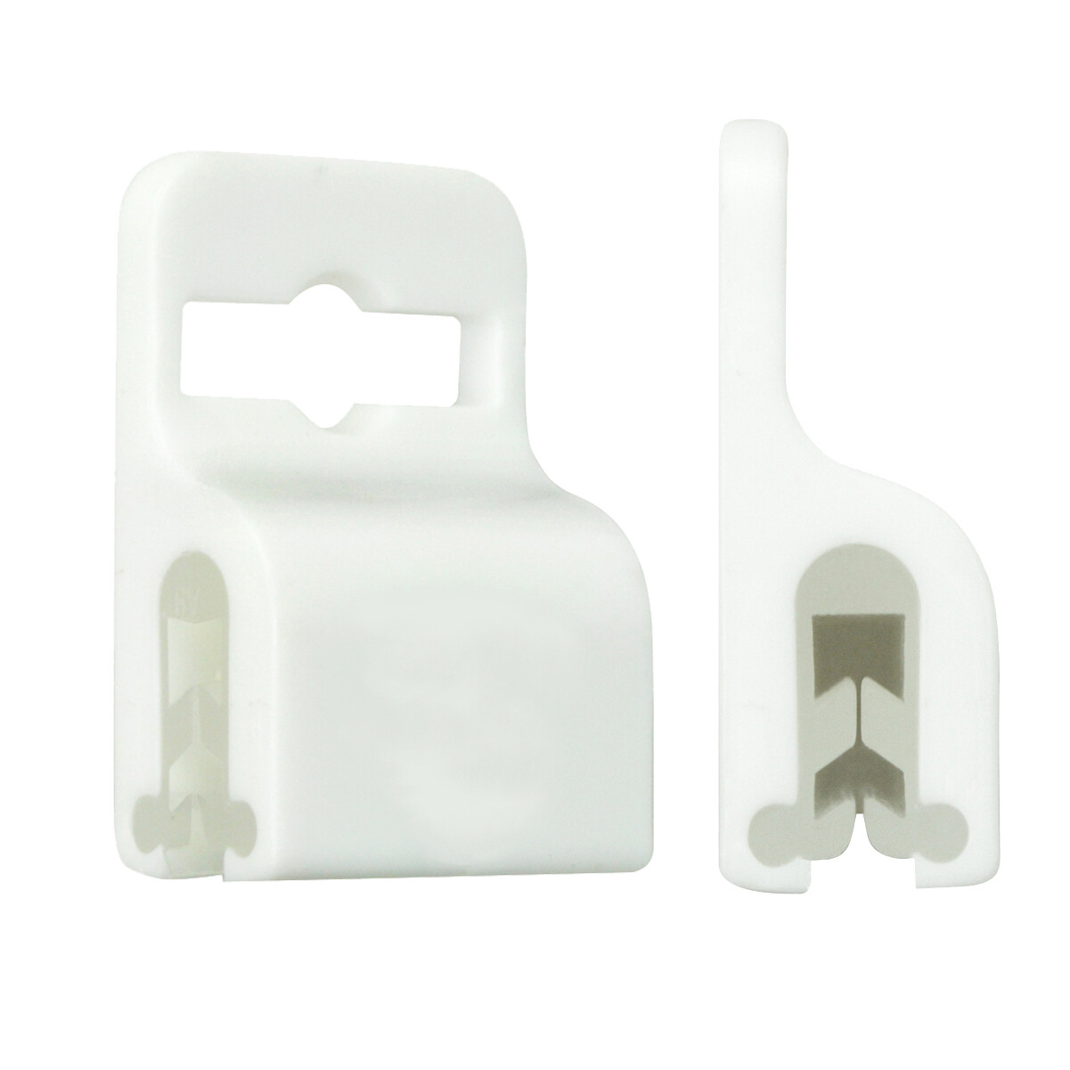 White Gripper Card Holder Clamp - Secure Grip for Standard Thickness ID Badge