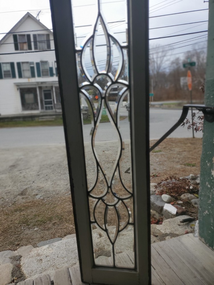 ANTIQUE BEVELED GLASS WINDOW