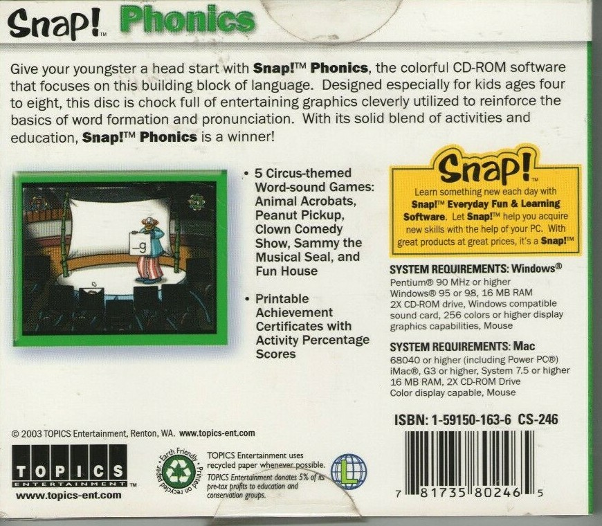 Snap -Phonics (2003 CD-ROM)