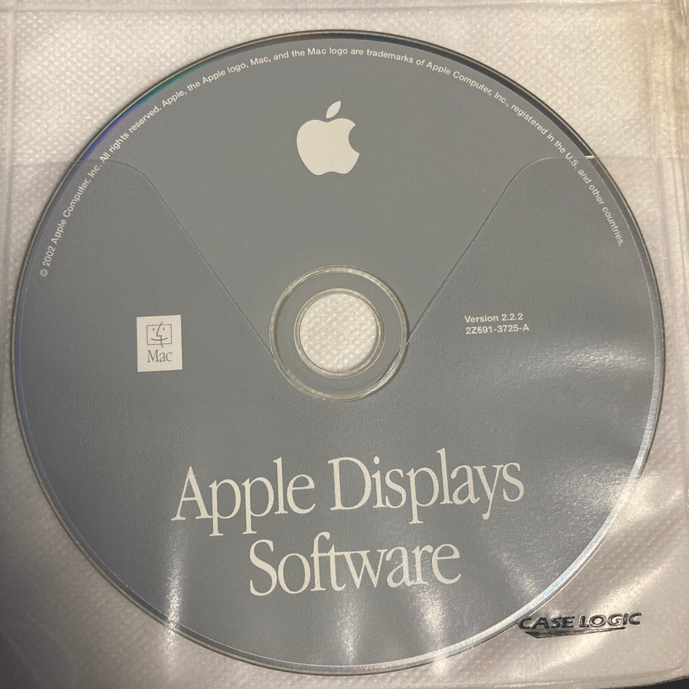 Apple Displays Software CD 2.2.2 from 2002 /Excellent Clean Condition FAST SHIP