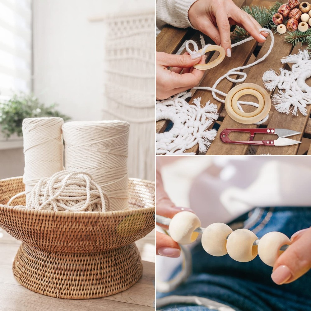 121Pcs Macrame Kit, Macrame Supplies 3mm x 109Yards Macrame Cord for Macrame ...