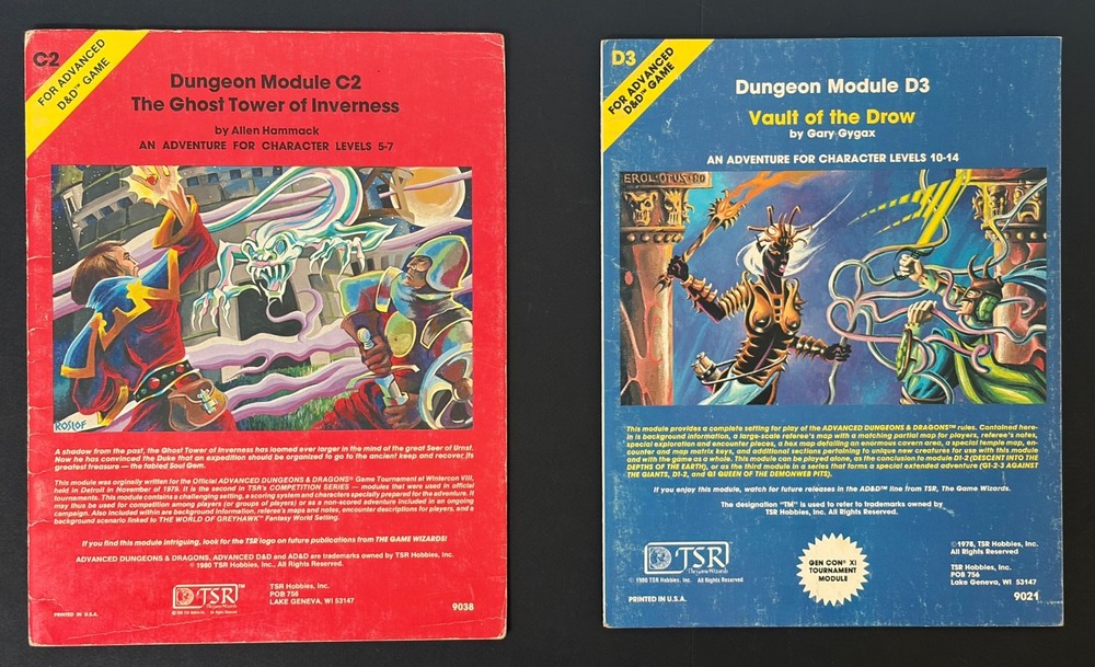 Dungeons & Dragons Advanced D&D Module A1 A4 D2 D3 TSR 1980