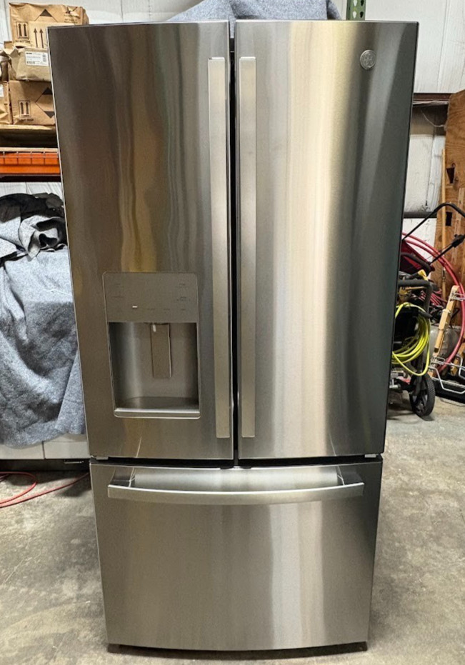 GE ENERGY STAR GFE24JYKHFFS 33" Stainless 23.6 Cu. Ft. French-Door Refrigerator