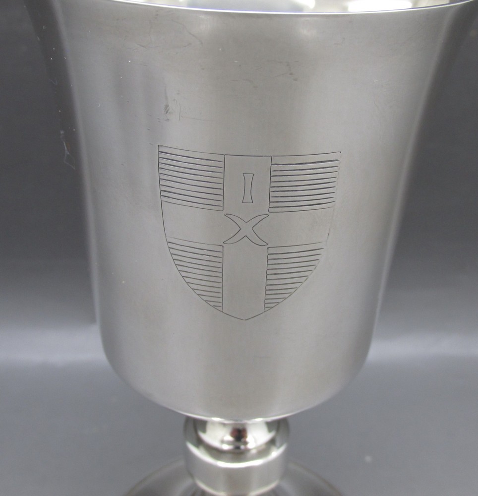 LTD EDITION SOLID STERLING SILVER CANTERBURY CATHEDRAL GOBLET 148g BIRM 1975