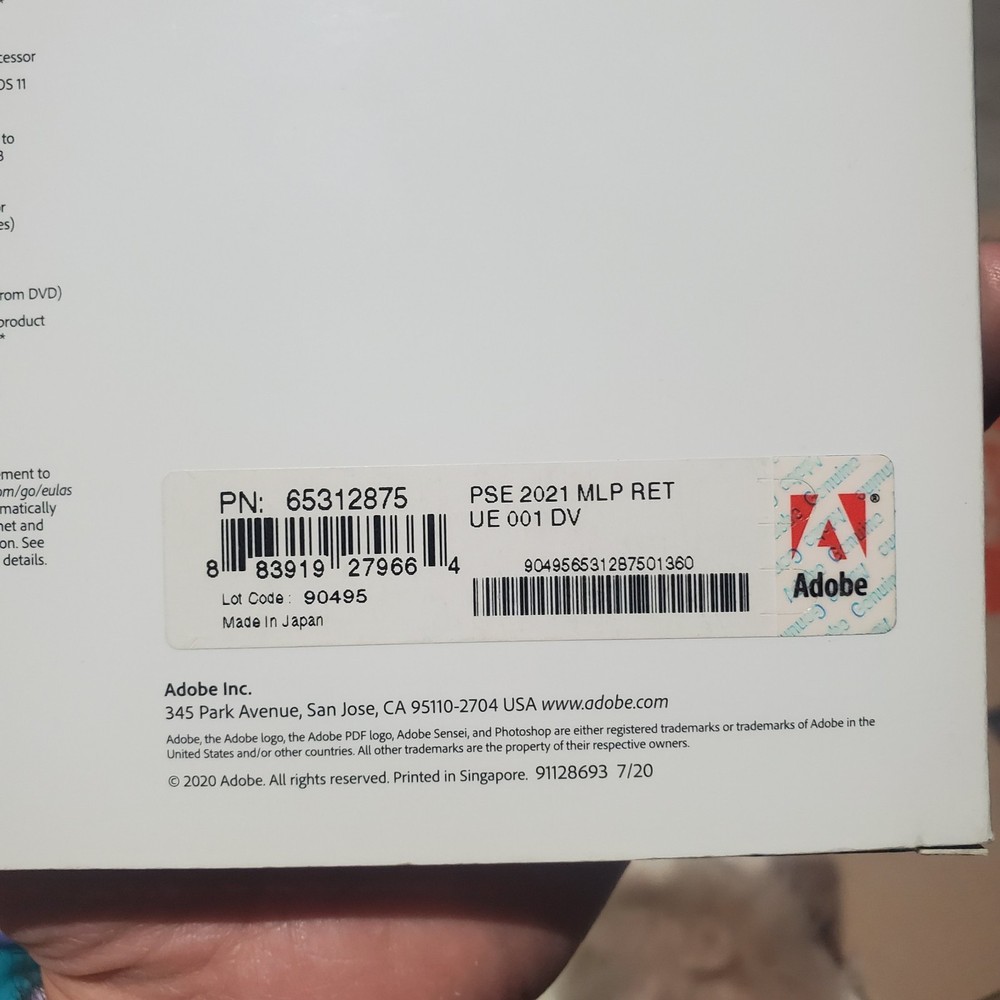 Adobe Photoshop Elements 2021 New & Sealed - Permanent Subscription