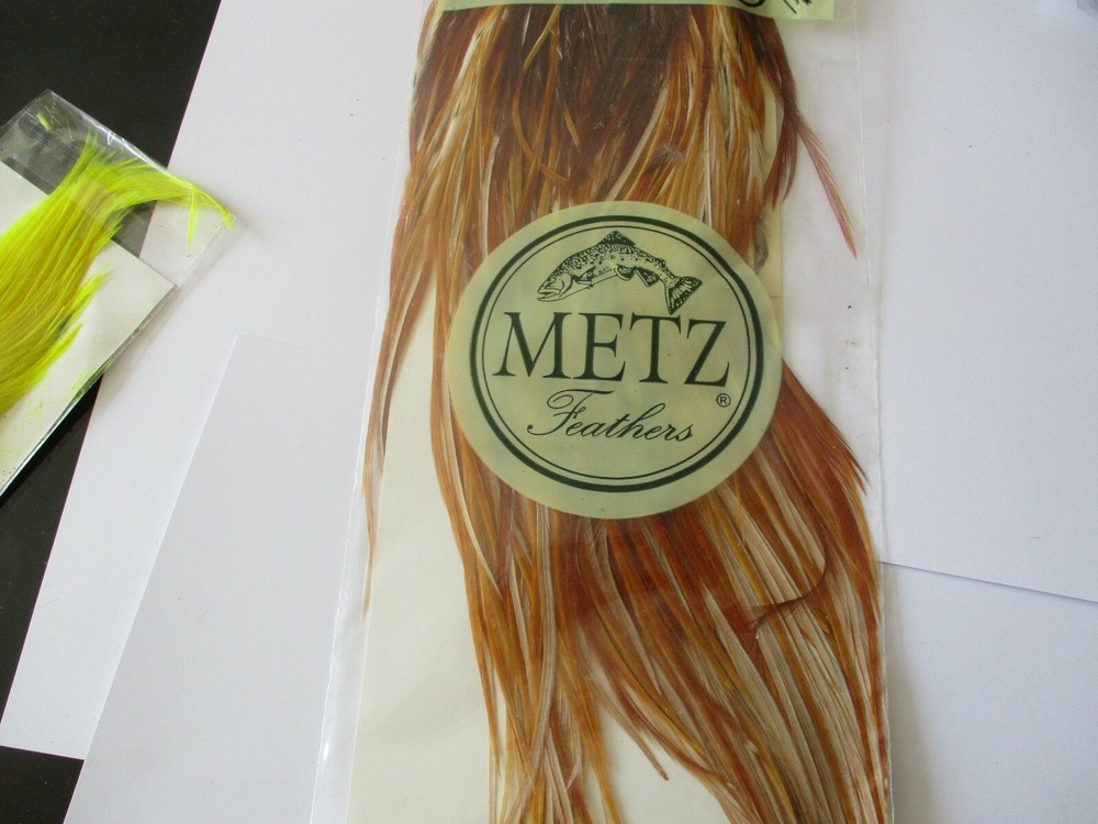 metz saddle grade 2 ginger rooster hackle feathers 