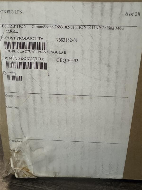 Universal Access Point Ceiling Mount Assembly (7683182-01)