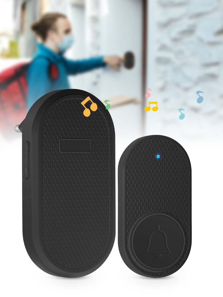 1000FT Wireless Doorbell Waterproof 2 Plugin Receiver Adjustable Volume 33 Chime