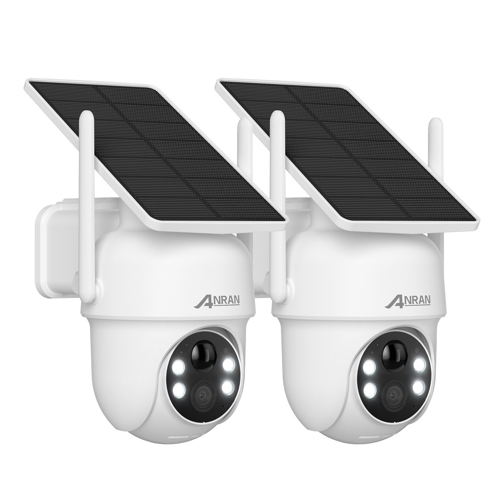 ANRAN Solar Security Camera Wireless Outdoor System 2K Battery Powered IR Night