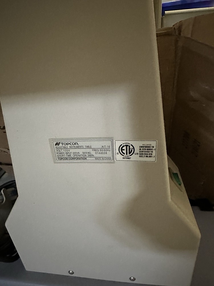 Topcon Instrument Power Table