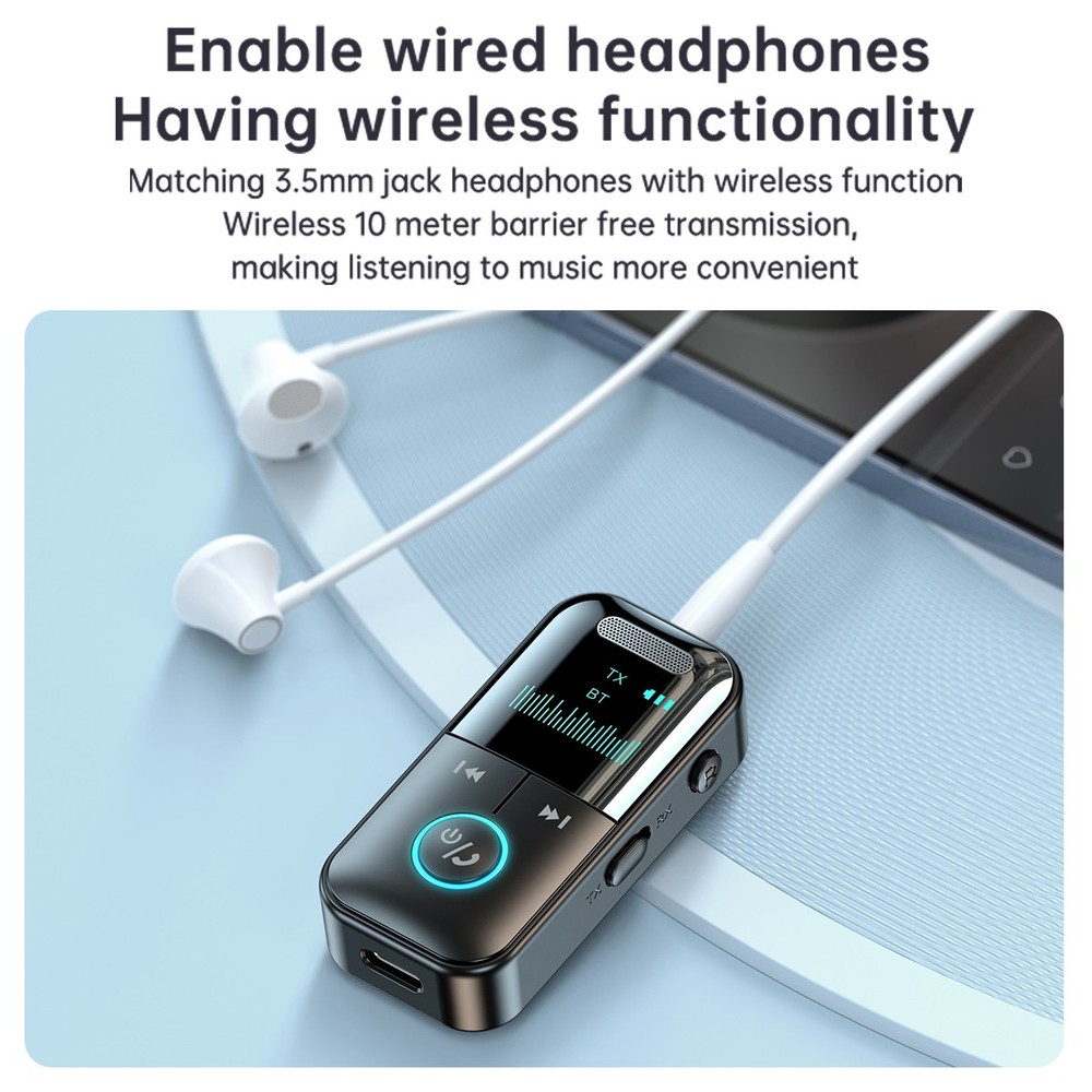 USB Bluetooth 5.4 Transmitter Receiver 4in1 Wireless Audio 3.5mm Aux Car Adapter