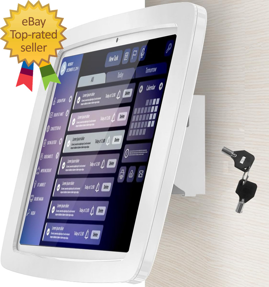 Tablet Wall Mount Lockable Tiltable antiTheft Security Compatible 10.9 Ipad 10Th