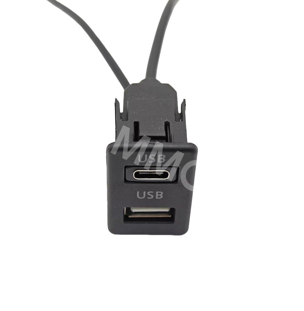 Car Android Navigation 4/6 Pin to Dual USB Port Panel Extension Cable Adapter
