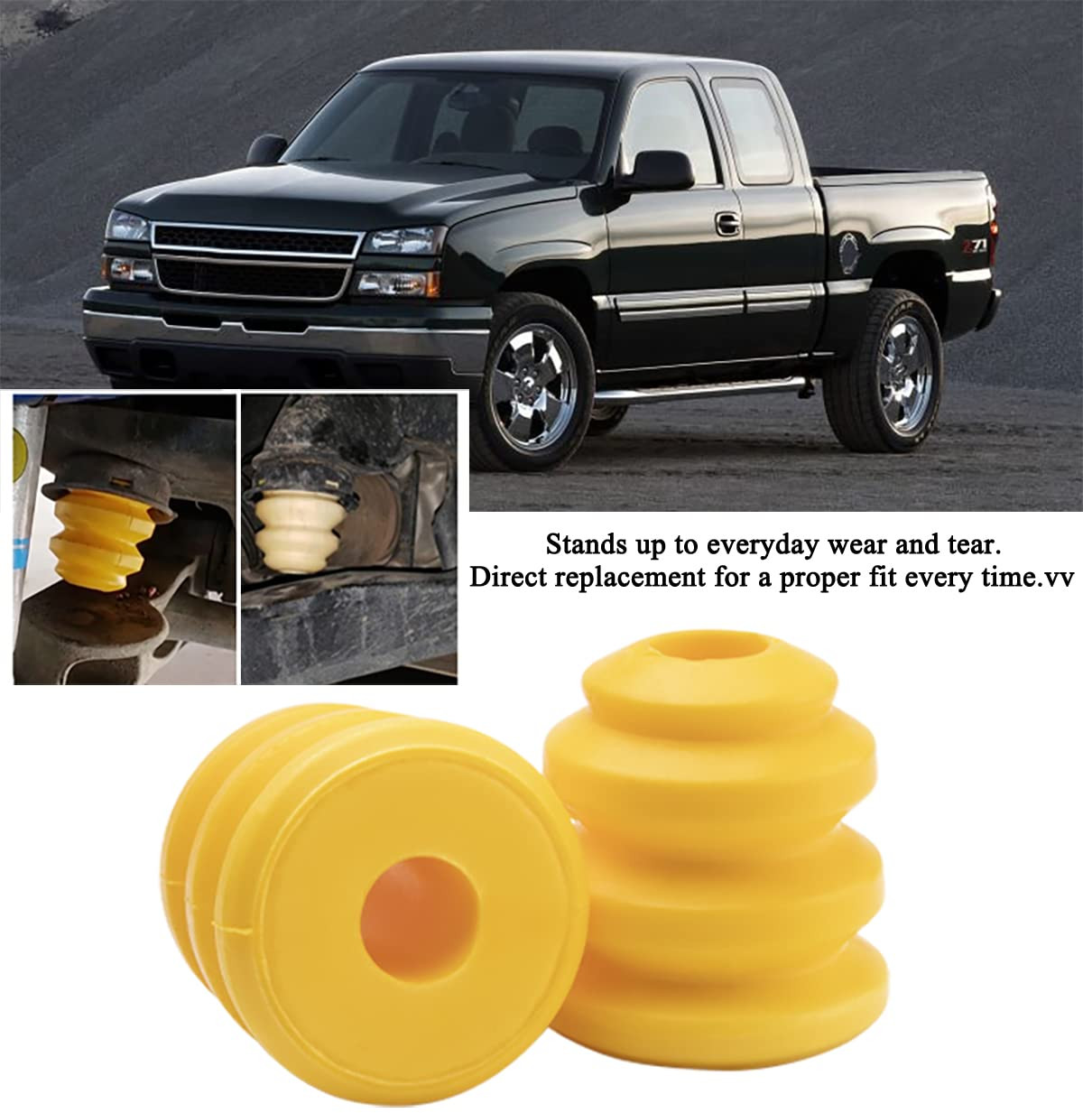 Front Bump Stops 905208 Control Arm Bumpers Fit Silverado Tahoe Suburban Sierra