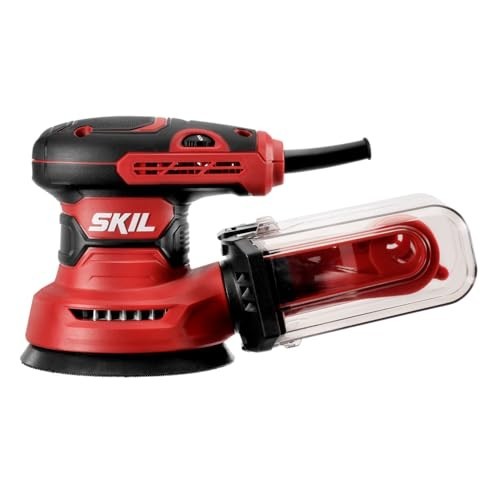 5" Random Orbital Sander with Cyclonic Dust Box & 3 Sanding Sheets - Multi-Color