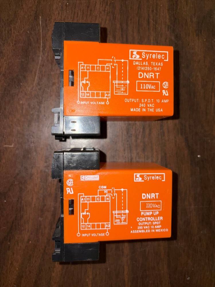 Syrelec Crouzet DNRT110A Liquid Level Controller SPDT Includes 2!!