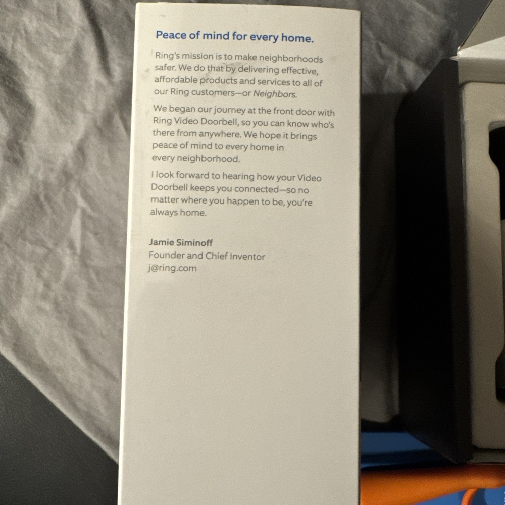 Ring Wireless Battery Video Doorbell - Lightly Used