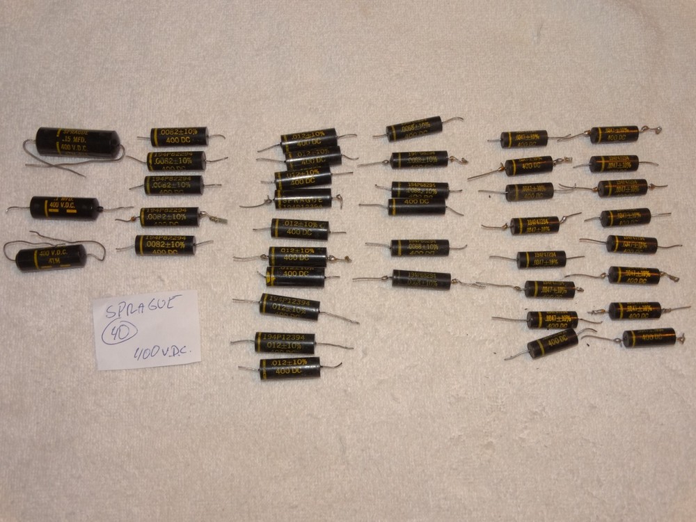 40 - Vintage  Sprague Black Beauty Capacitor Pulls    400vdc
