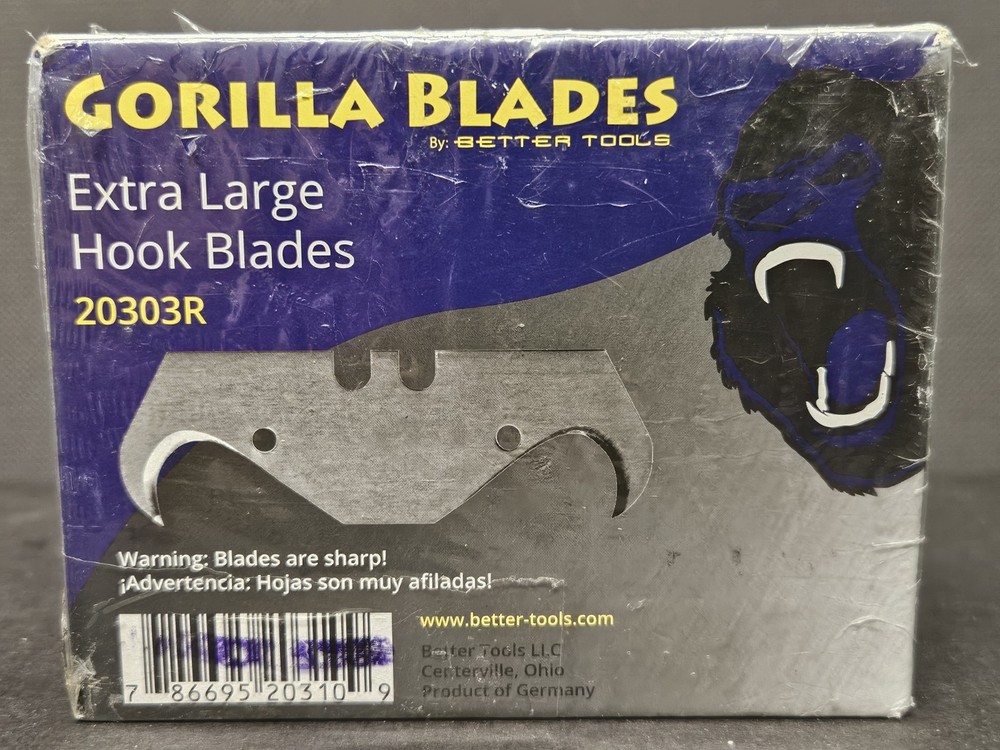 Gorilla Blades Extra Large Hook Blades 100ct - Better Tools 20303R