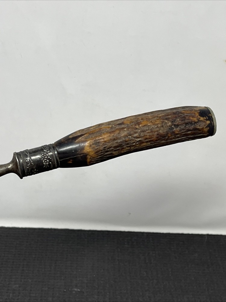 Vintage Antler Bone Knife Sharpener Unmarked 14” Cabin Rustic