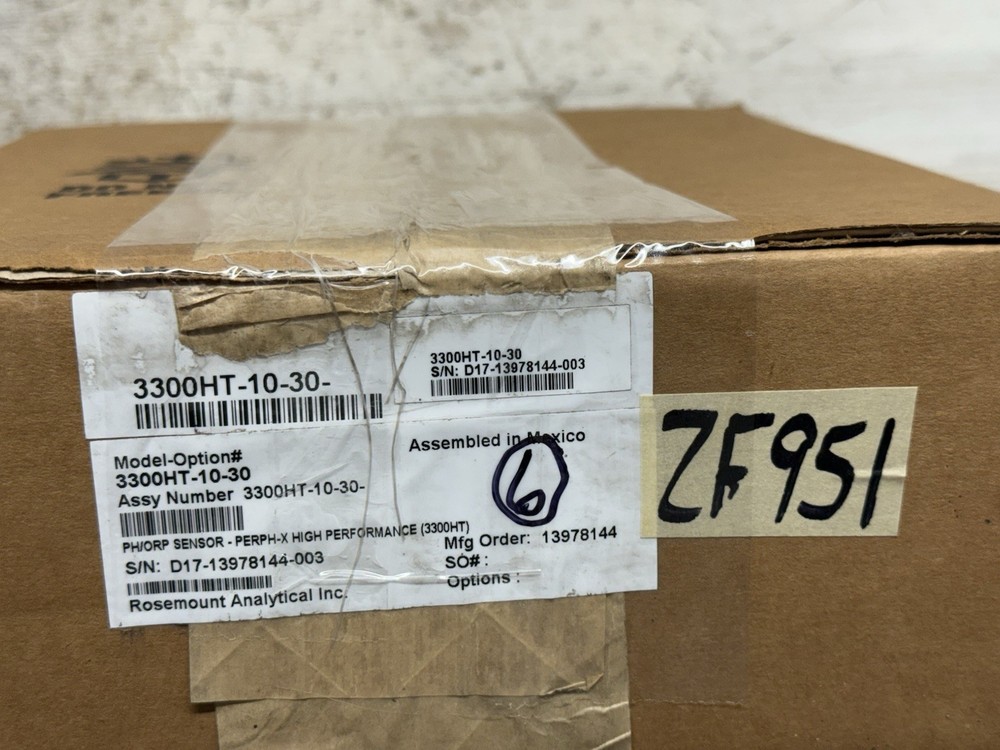 ROSEMOUNT 3300HT-10-30 PERpH-X HIGH PERFORMANCE PH/ORP SENSOR NEW