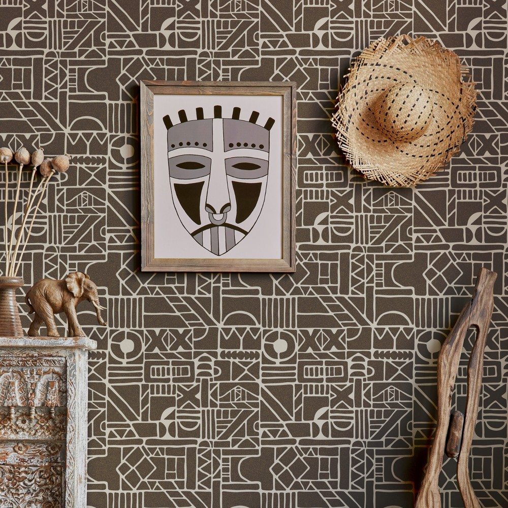Reusable Allover Plastic Stencil // AZTEC MOSAIC