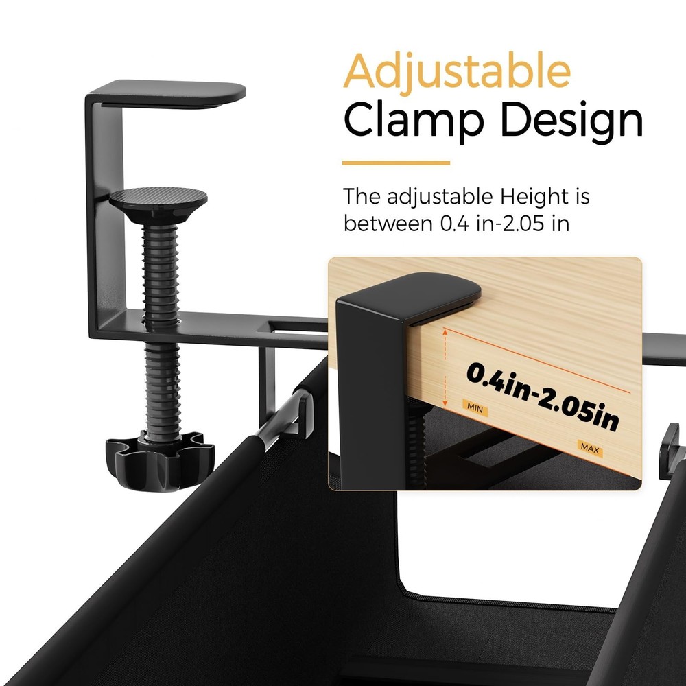 Under Desk Cable Management Tray 39.7" - No Drill Computer Wire Organizer Cab...