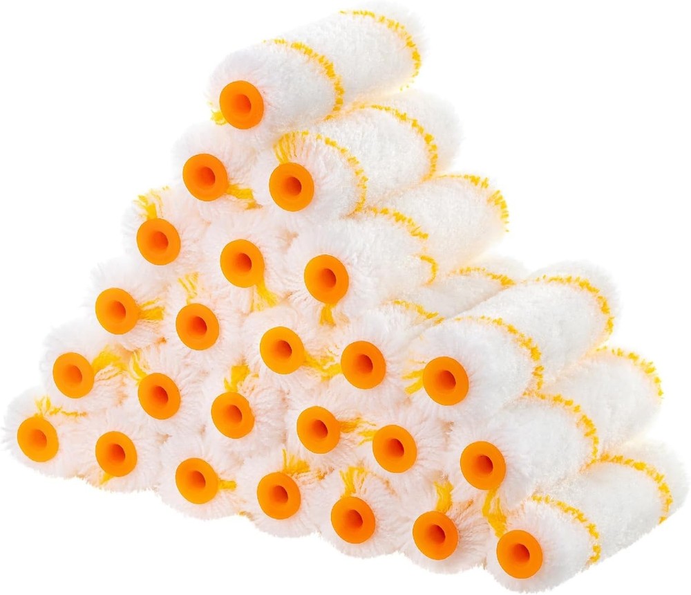 Bates 24-Pack 4-Inch Paint Roller Covers - High-Density Microfiber for Flawle...