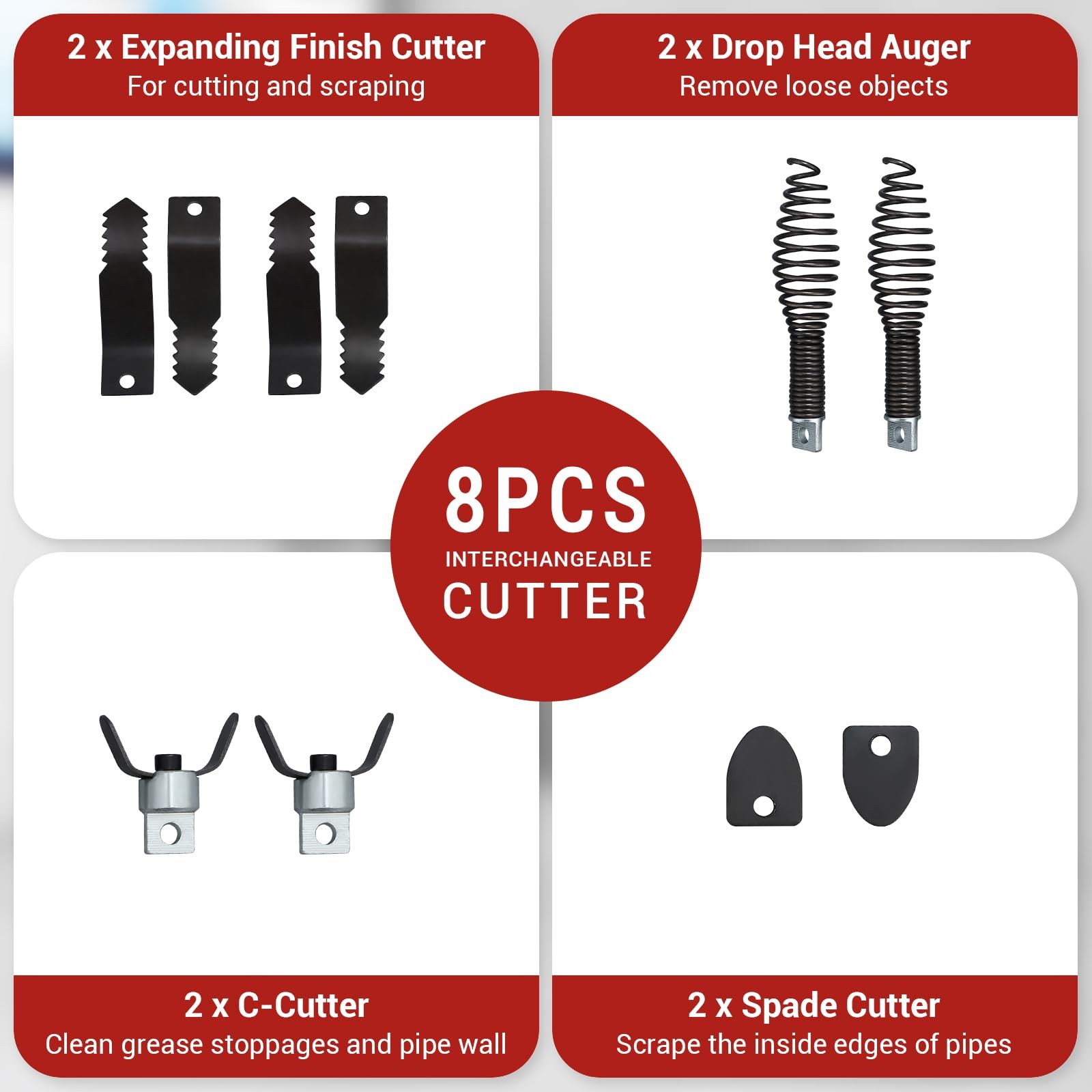 100 FT x 1/2" Drain Cleaner Electric Sewer Snake Cleaning Machine 110V w/ Gloves