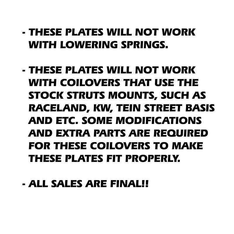 02-06 Mini Cooper Front Adustable Camber Plates Kit For Coilover Coilovers