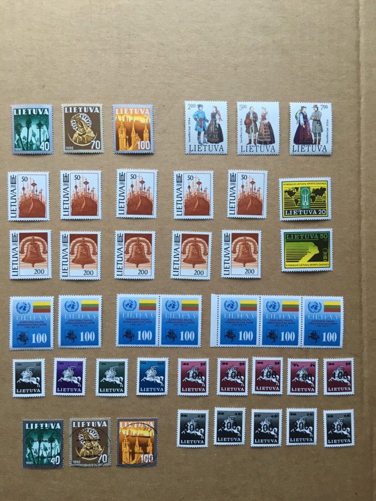 Lithuania 1990 - 91 Accumulation 42 pieces