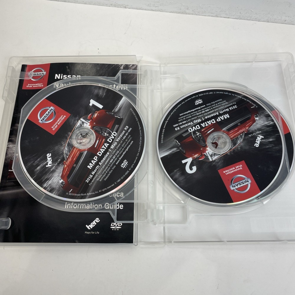 Nissan Navigation System 2016 North America Map Version X9 DVD ROM 5-Disc