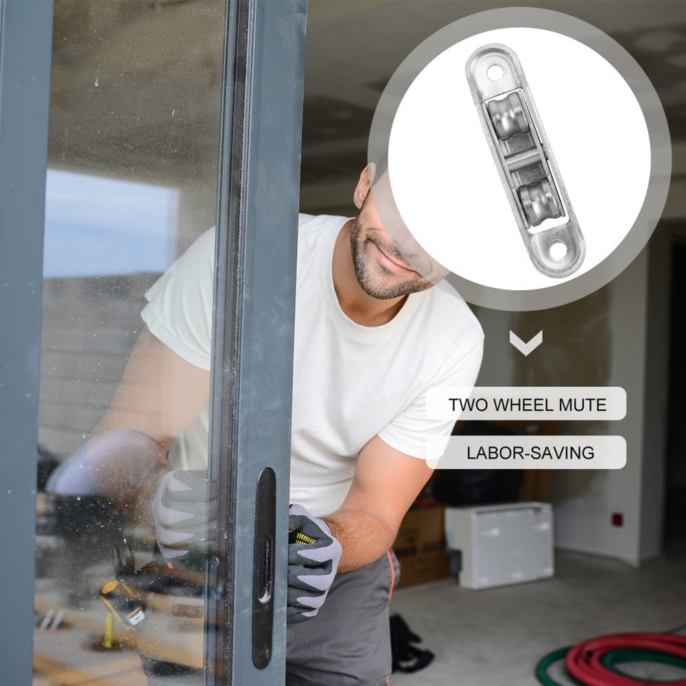 4 Pcs Door Roller Wheel Cabinet Sliding Wheels Push-pull Window Pulley