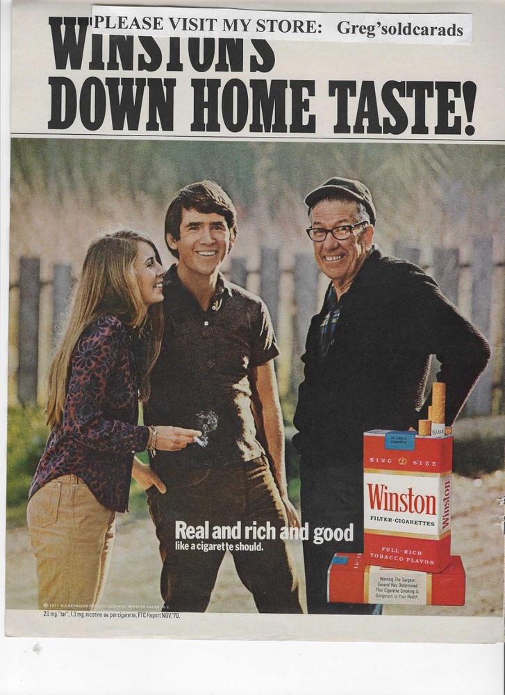 Original 1971 Winston Cigarettes vintage print ad