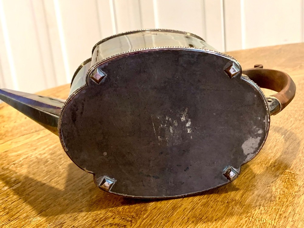 Antique Silver-Plated Hinged Tea Pot and Tea/Sugar Container