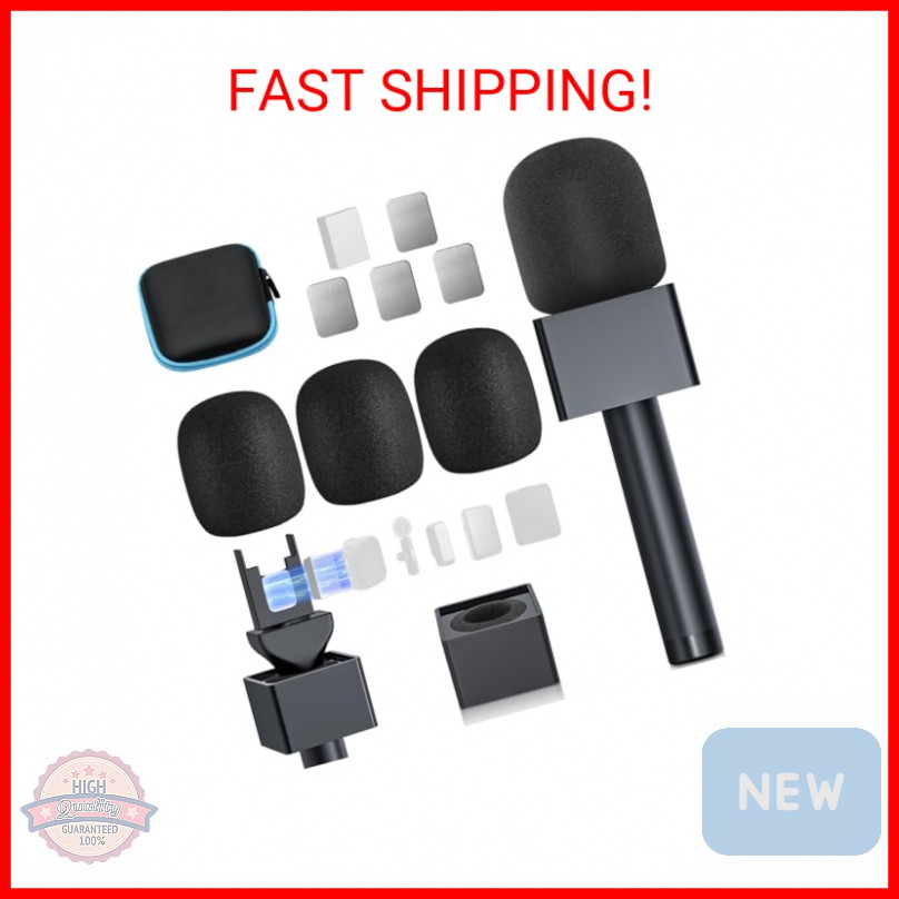 Handheld Adaptor for Interview Mic, Mic Handle Compatible with DJI, Rode and All