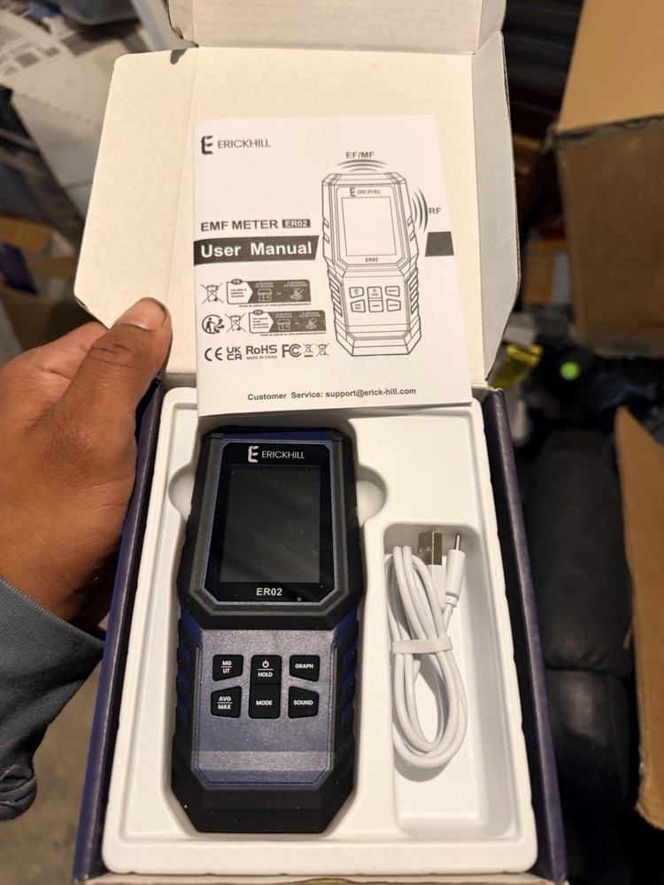 ERICKHILL ER02 EMF Meter Electromagnetic Field Radiation Detection Tool