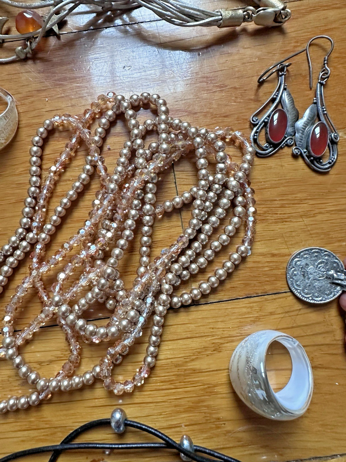 Big Estate Lot Costume Jewelry All Wearable Murano RLL Tiffany Ethnic Statement