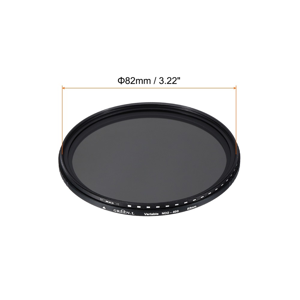 ND2-400 Lens Filter Variable Neutral Density Lens Filter 82mm 2 Pcs
