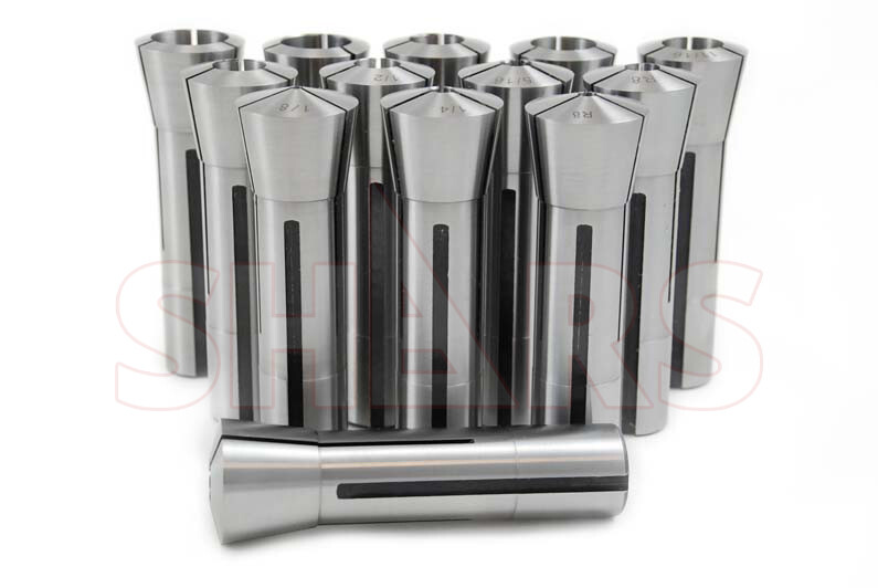 SHARS 13PCS HIGH PRECISION 1/8"-1/8" BY 16THS 13PC R8 COLLETS .0005" TIR NEW #[