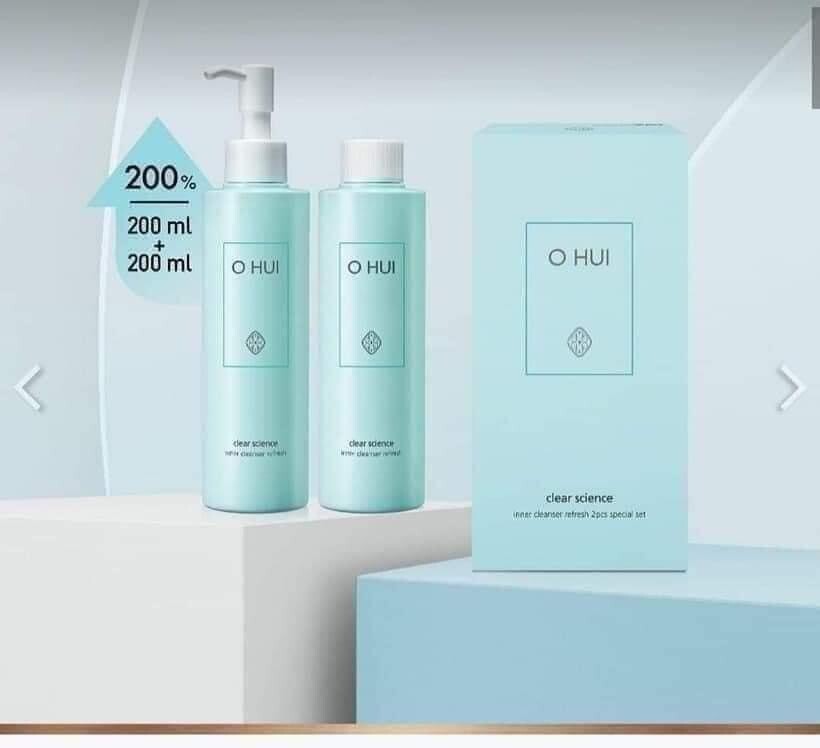 Ohui Clear Science Inner Cleanser Refresh 2pcs 200 ml + 200 ml (refill)