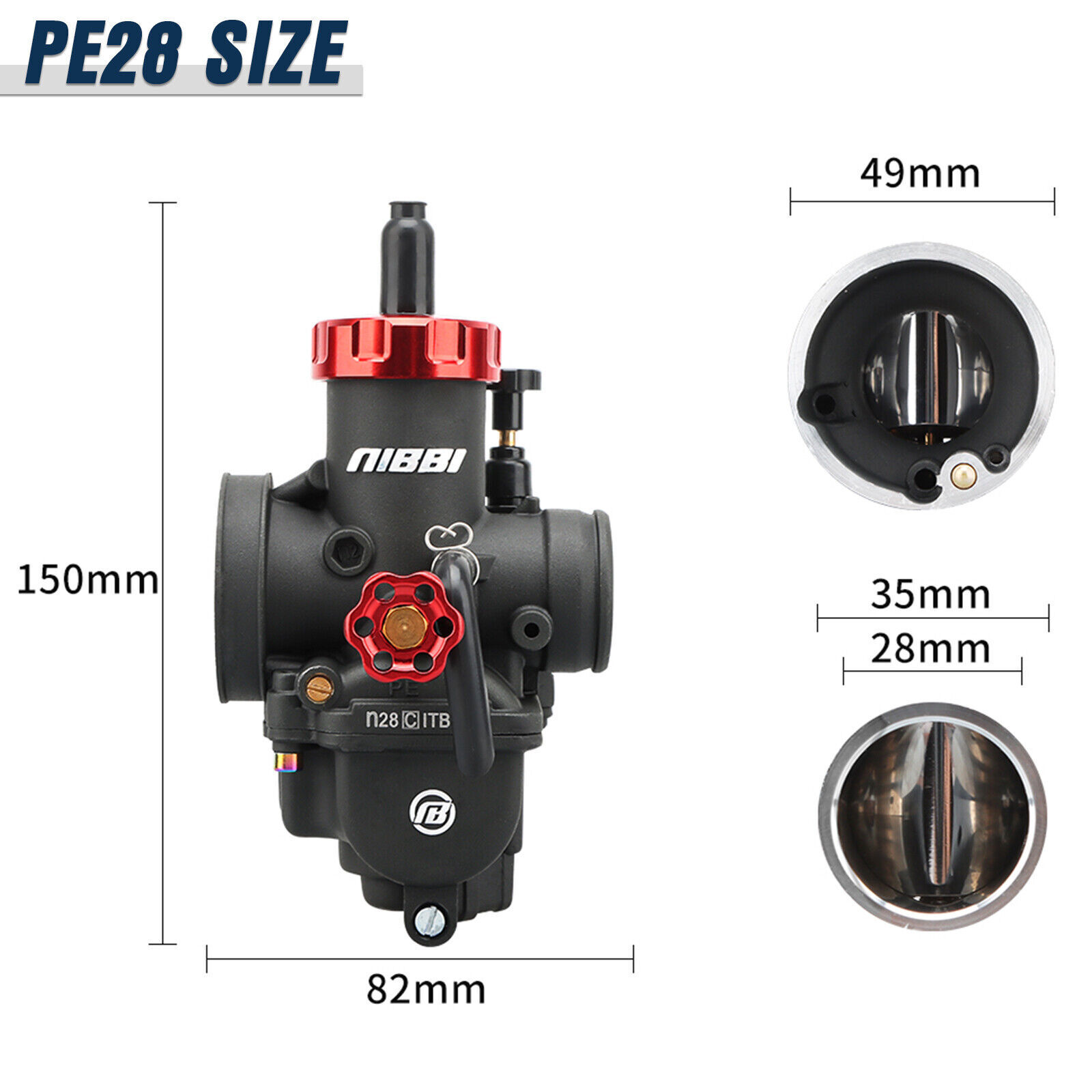 NIBBI 28mm Carburetor Complete Kit For Hawk 200 250 TBR7 DB36 ATV Dirt Bike XPRO