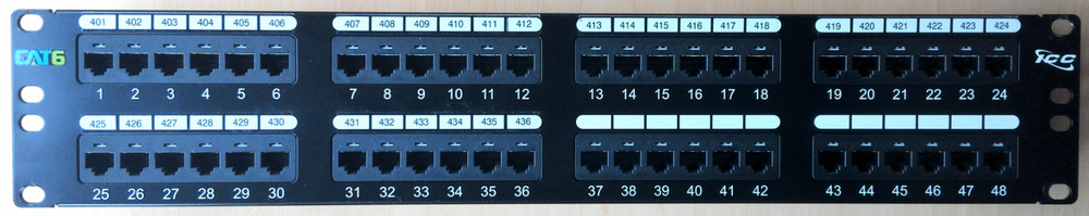 ICC ICMPP04860 48-port CAT6 Patch Panel Rack Mountable 2 RMS