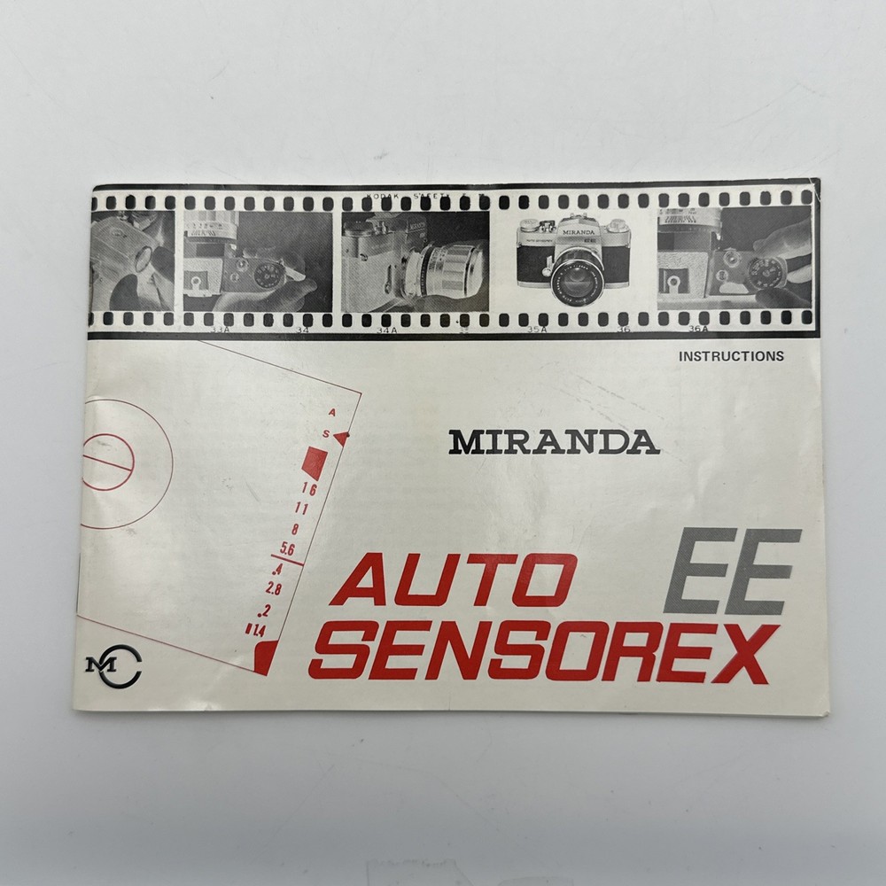 Miranda Auto Sensorex EE Original Camera Instructions Manual Booklet Nice