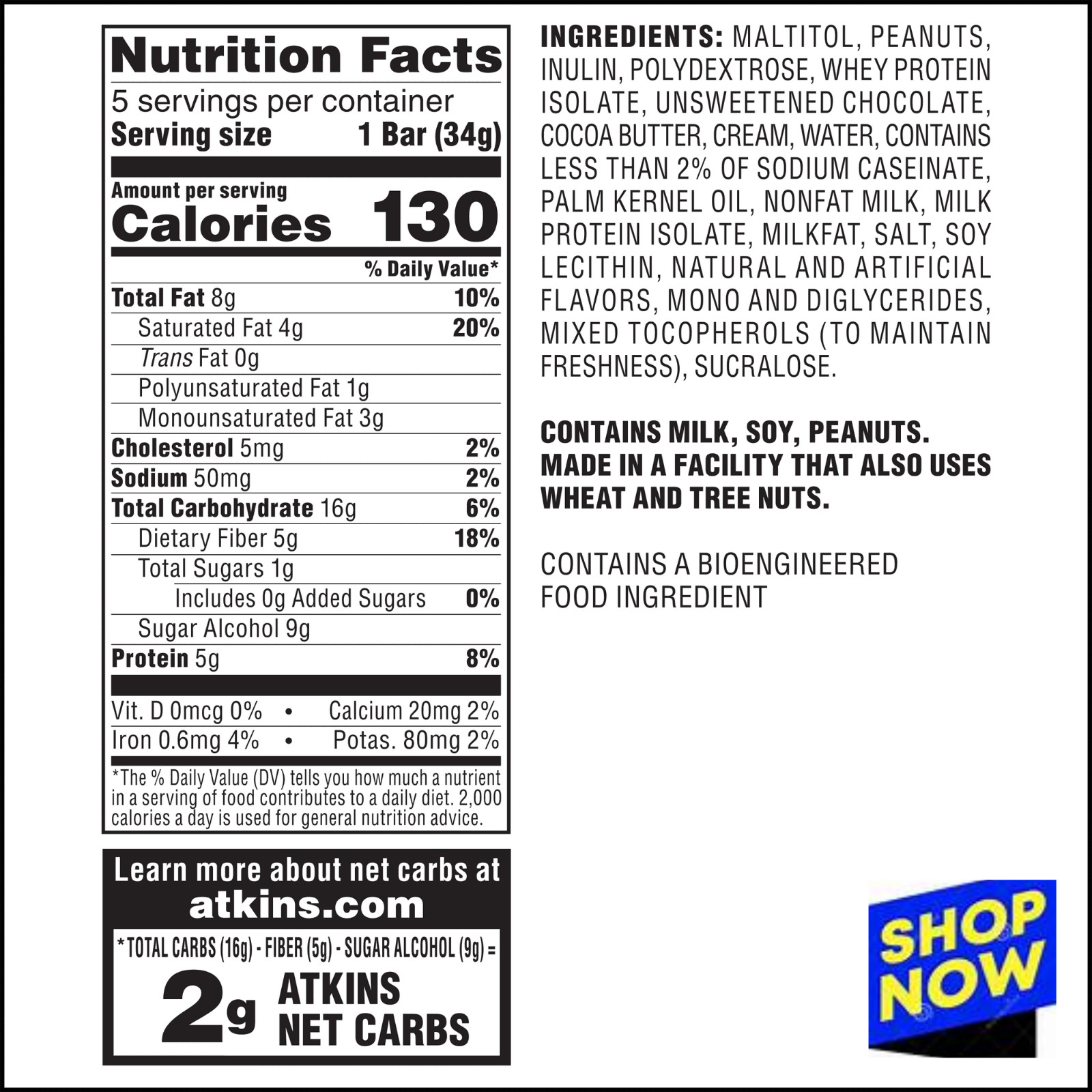 Atkins Endulge Treats, Caramel Nut Chew Bars, Low Sugar Snacks, Dessert Bars