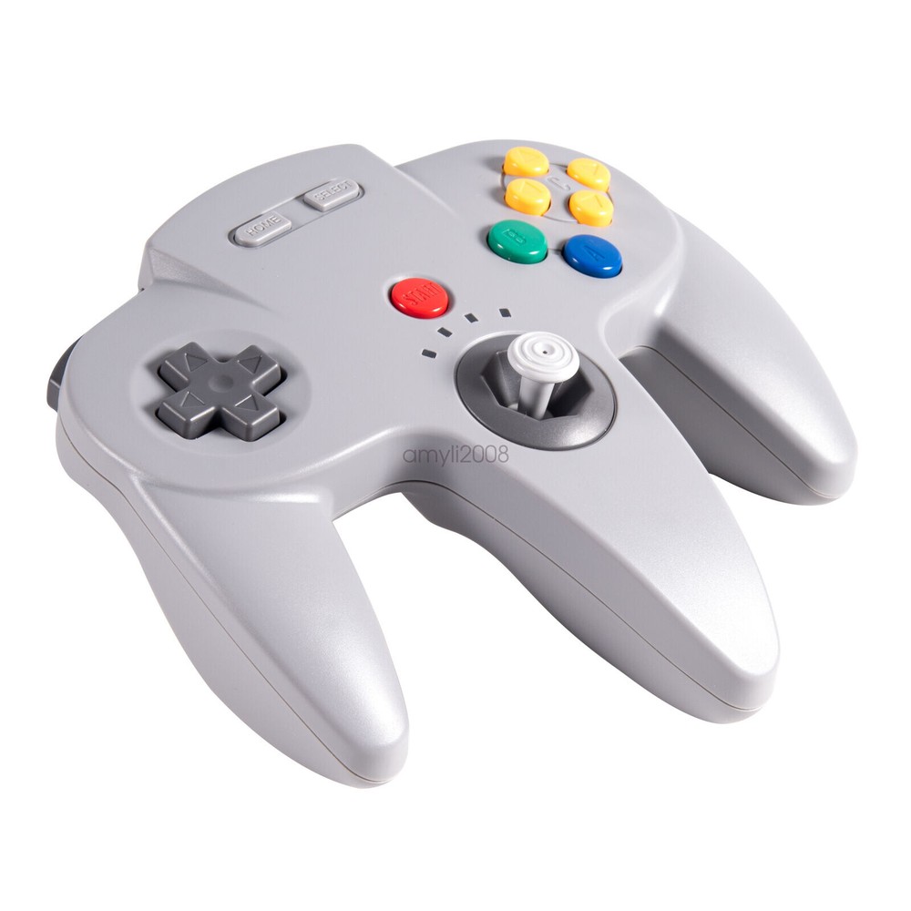 Wireless N64 Controller,2.4G Remote Game Controller w/ Rumble Pak For N64 System